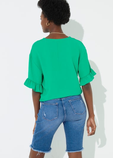 April Blue Denim Bermuda Shorts