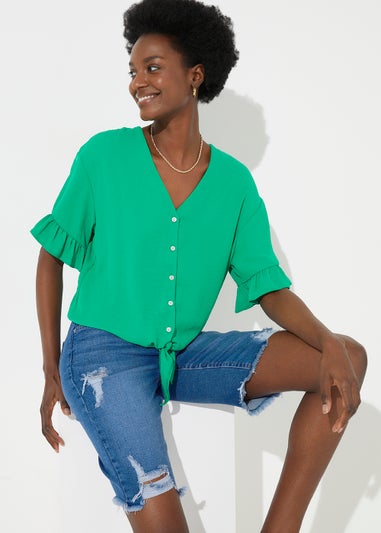 April Blue Denim Bermuda Shorts