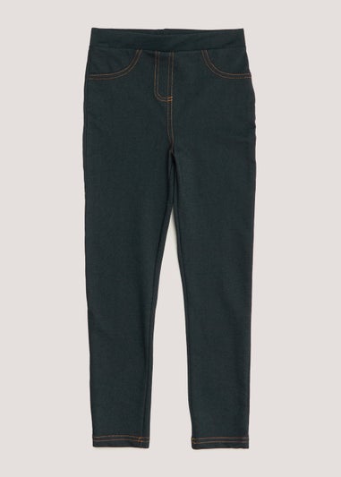 Girls Blue Denim Leggings (4-13yrs)