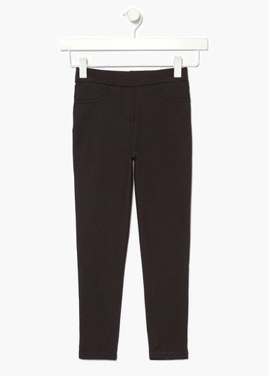 Girls Black Denim Leggings (4-13yrs)