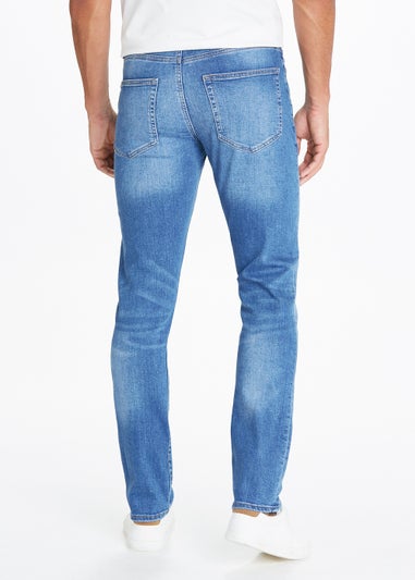 Bright Blue Stretch Slim Fit Jeans