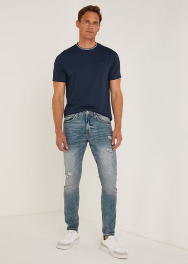 Light Wash Stretch Skinny Jeans