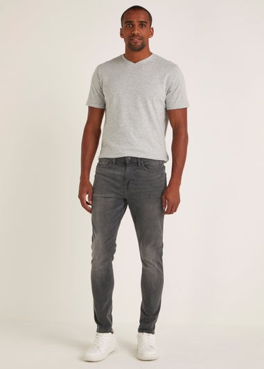 Charcoal Stretch Super Skinny Jeans