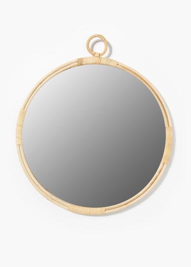 Bamboo Frame Mirror (50cm)