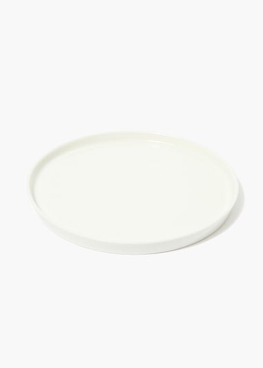 White Lipped Side Plate (20.5cm x 20.5cm)