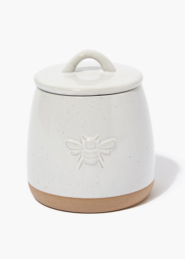 White Bee Sugar Pot (7cm x 8cm)