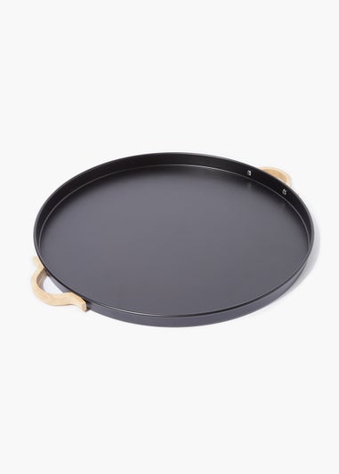 Black Round Metal Tray (37cm)