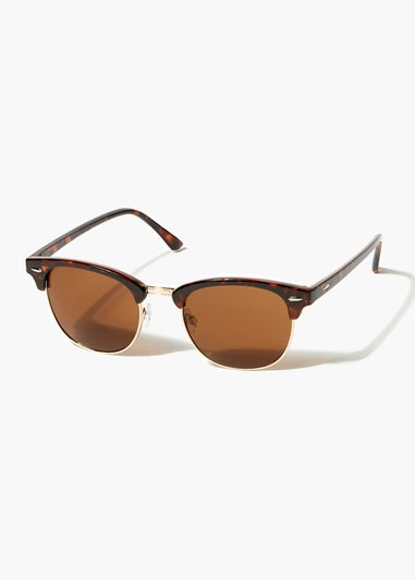 Brown Tortoiseshell Retro Sunglasses