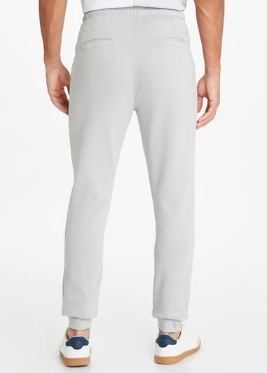 T&W Ice Grey Seam Detail Cuffed Joggers