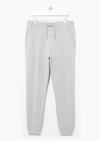 T&W Ice Grey Seam Detail Cuffed Joggers