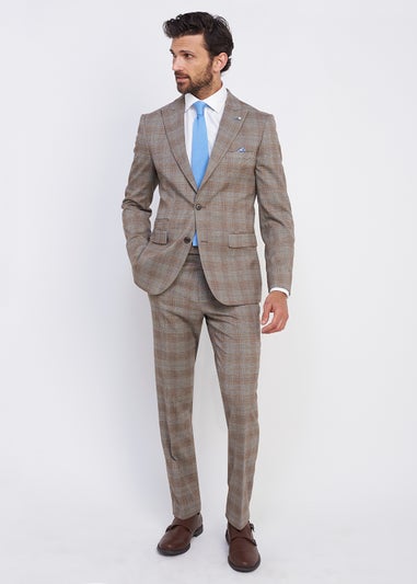 Broken Stitch Buckinghamshire Check Slim Fit Suit Jacket