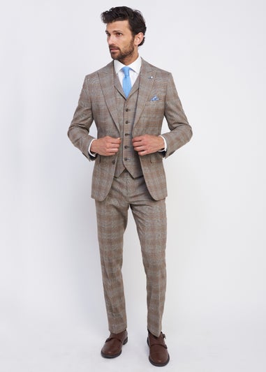 Broken Stitch Buckinghamshire Check Slim Fit Suit Jacket