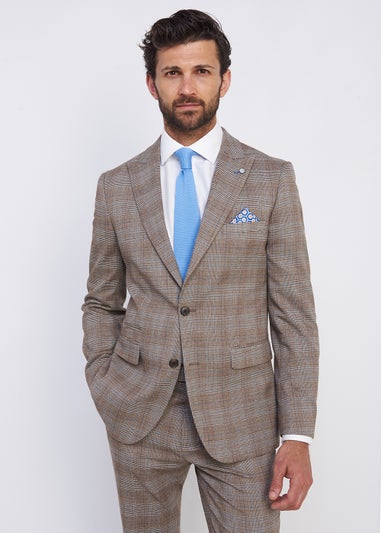 Broken Stitch Buckinghamshire Check Slim Fit Suit Jacket