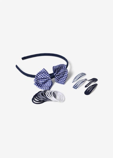 Girls Navy School Uniform Headband Multipack