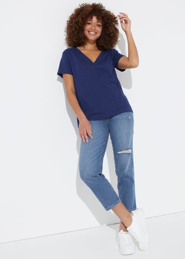 Navy V-Neck Essential T-Shirt