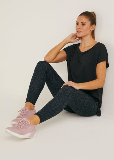 Souluxe Black Stripe Slouch Sports T-Shirt