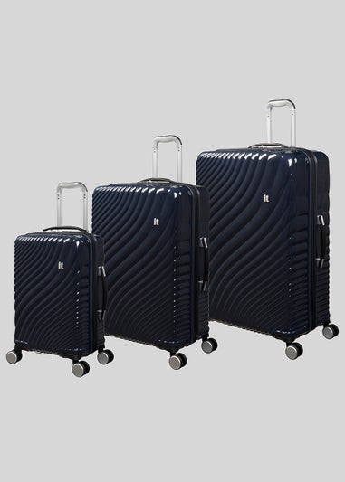 IT Luggage Dark Blue Wave Suitcase