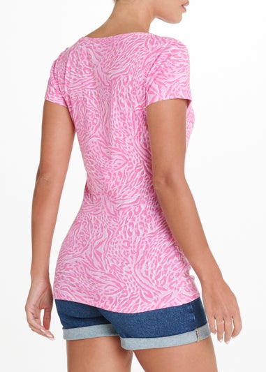 Pink Animal Print Essential T-Shirt