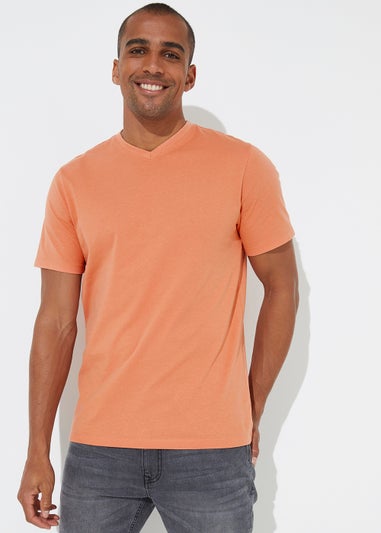 Peach Essential V-Neck T-Shirt