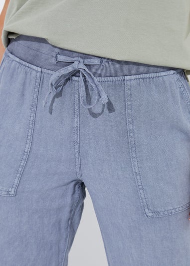 Indigo Linen Blend Joggers