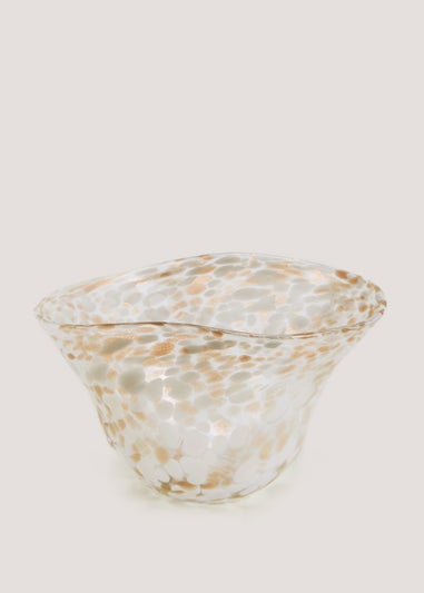 Farhi by Nicole Farhi Grey Glass Bowl (16cm x 30cm)