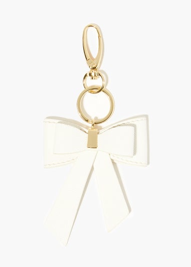 White Bow Keyring