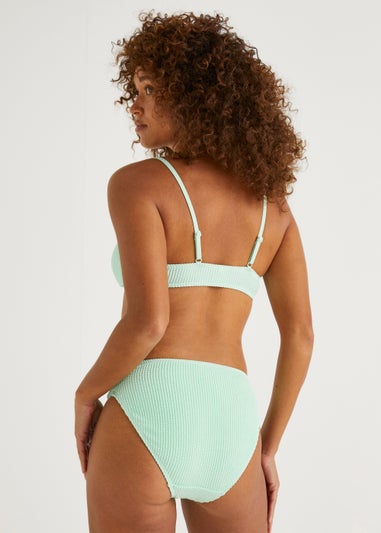 Mint V-Front Crinkle Bikini Bottoms