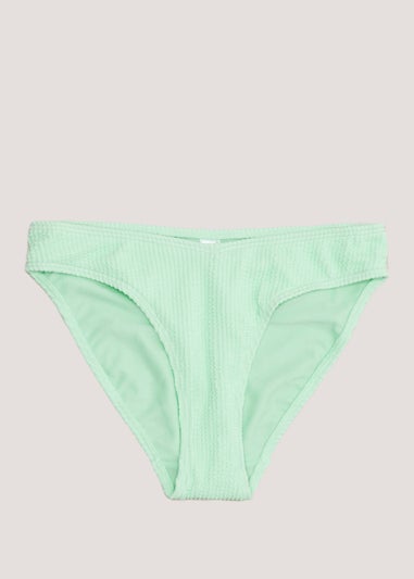 Mint V-Front Crinkle Bikini Bottoms