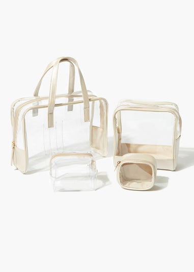 Set of 4 Clear Makeup Bags