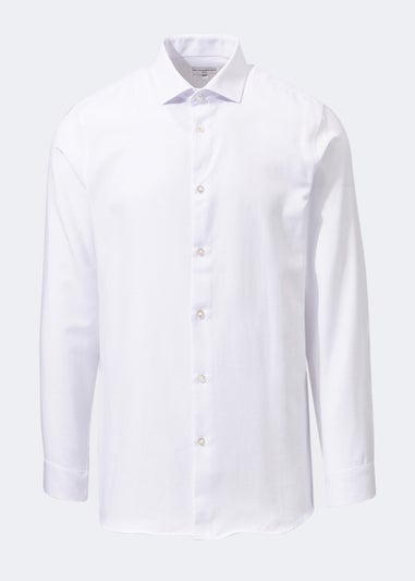 Taylor & Wright White Textured Slim Fit Shirt