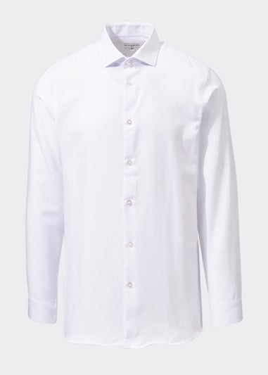 Taylor & Wright White Textured Slim Fit Shirt