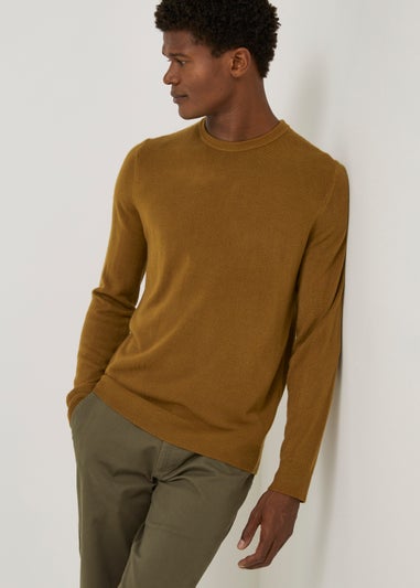 Ochre Soft Touch Crew Neck Jumper