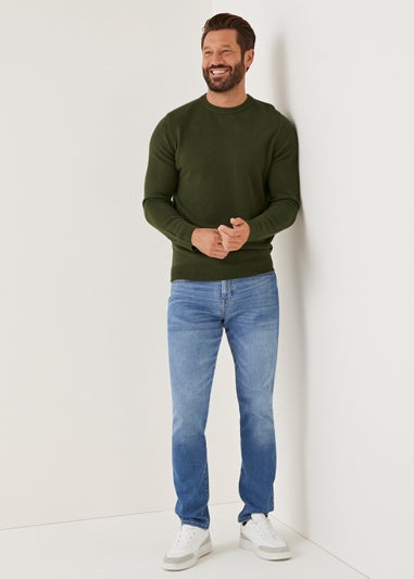 Green Soft Touch Crew Neck Jumper