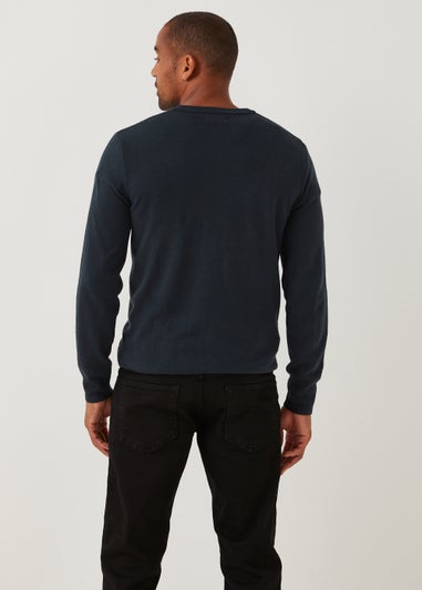 Navy Soft Touch V-Neck Jumper