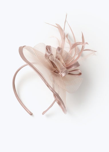 Nude Pink Disk Headband Fascinator