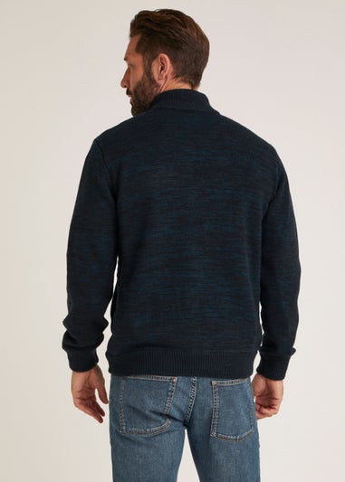 Lincoln Navy Padded Knitted Jacket