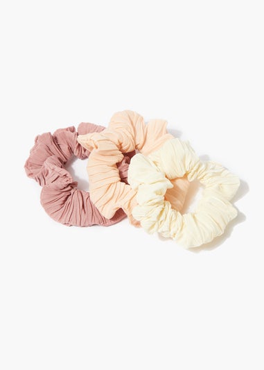 3 Pack Pink Scrunchies