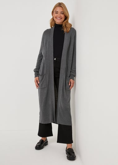 Charcoal Super Soft Longline Cardigan