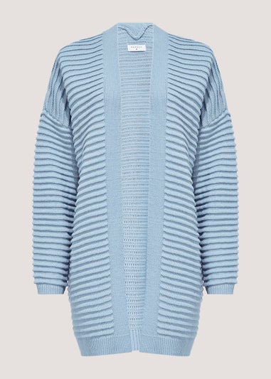 Light Blue Ripple Stitch Cardigan