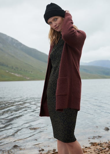 Brown Longline Cardigan