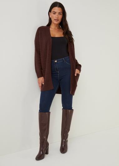 Brown Longline Cardigan