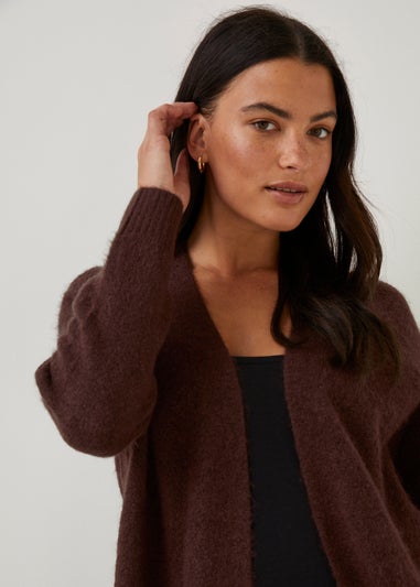 Brown Longline Cardigan