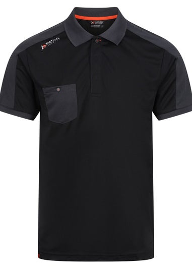 Regatta Black Offensive Moisture Wicking Polo Shirt