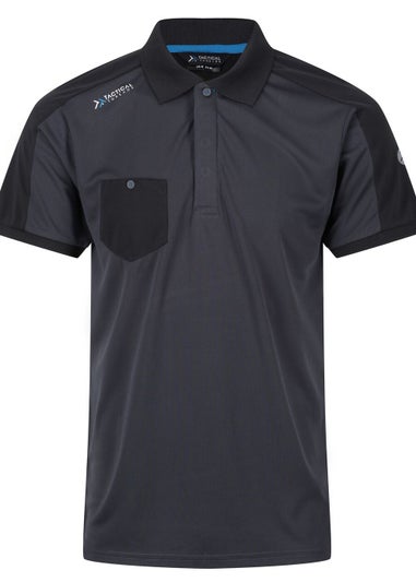 Regatta Grey Offensive Moisture Wicking Polo Shirt