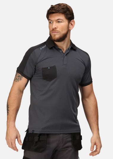 Regatta Grey Offensive Moisture Wicking Polo Shirt