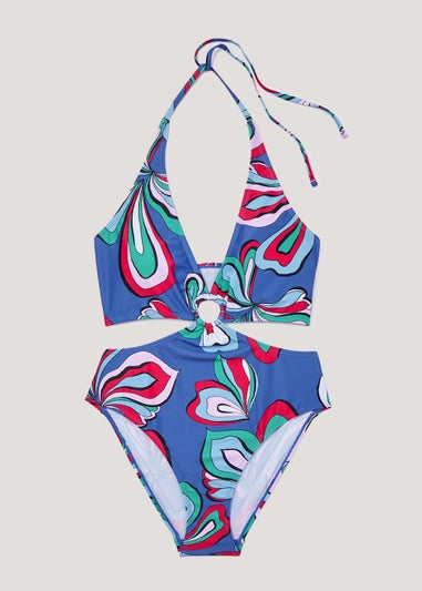 Print Cut Out Swimsuit