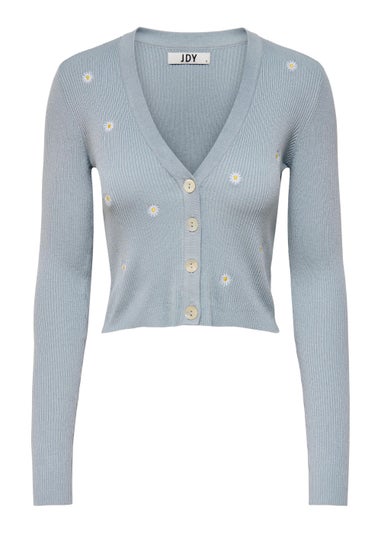 JDY Blue Embroidered Cardigan