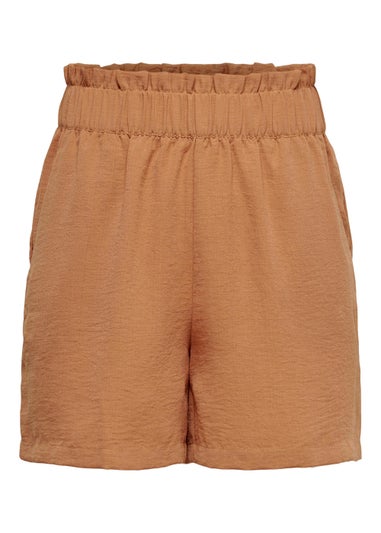 JDY Orange Paperbag Shorts