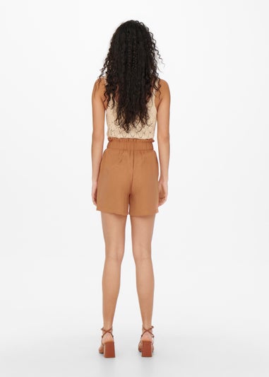JDY Orange Paperbag Shorts