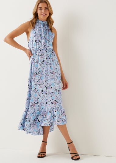 JDY Britney Blue Floral Halter Dress